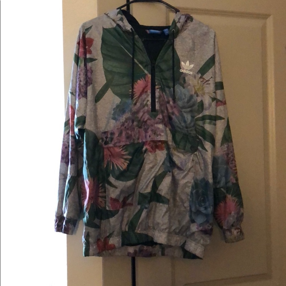 Pullover Adidas windbreaker with hood